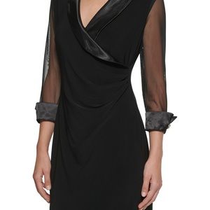 Jessica Howard's illusion-sleeve petite dress NEW with tags